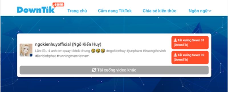 Ung Dung Downtik Tai Video Tiktok Nhanh